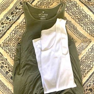 TWO cute tanks, American eagle and gap!!